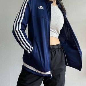 Adidas Climacool Navy Blue and White Striped Track Jacket